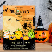 Eerie spooky schedel maan Jack-O-Lantern Halloween Kaart