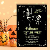 Eerie spooky schedel skelet fright nacht Halloween Kaart