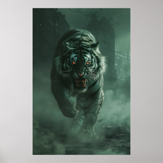 Eerie Tiger Zombies Personificatie Poster (Voorkant)