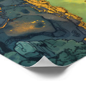 Eerie Top-Down Uitzicht van met rook gevulde zwave Poster (Hoek)