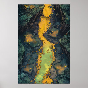 Eerie Top-Down Uitzicht van met rook gevulde zwave Poster