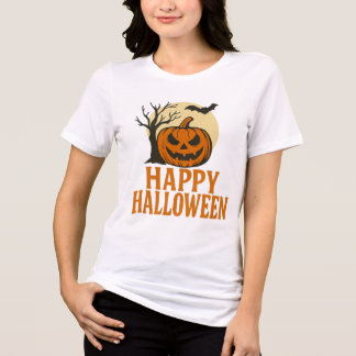 Eerie Tree & Pumpkin Halloween Shirt