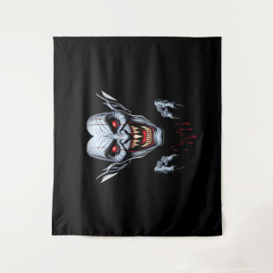 Eerie Vampire Face Tapestry Wandkleed