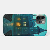 Eerie Victoriaans Mansion Moonlight Case-Mate iPhone Case (Achterkant (horizontaal))