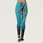 Eerie Victoriaans Mansion Moonlight Leggings (Achterkant)