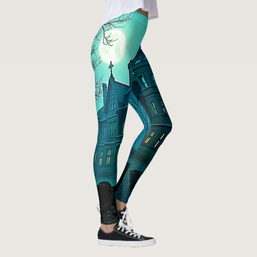 Eerie Victoriaans Mansion Moonlight Leggings (Rechts)