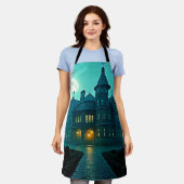 Eerie Victoriaans Mansion Moonlight Schort (Gedragen)