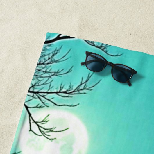 Eerie Victoriaans Mansion Moonlight Strandlaken (In situ)