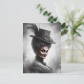 Eerie Victorian Era Portrait Art Briefkaart (Staand voorkant)