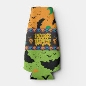 Eerie Vleermuizen en Moon Sinaasappel Groene Sched Flesjeskoeler (Voorkant)