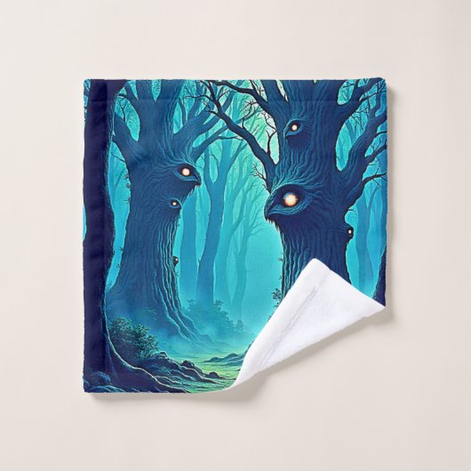 Eerie Woodland Eyes Bad Handdoek (Wasdoekje)