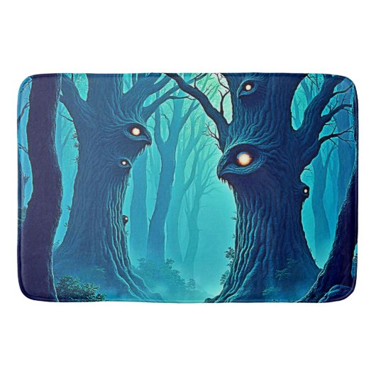 Eerie Woodland Eyes Badmat (Voorkant)