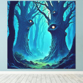 Eerie Woodland Eyes Canvas Afdruk (Insitu (Houten vloer))