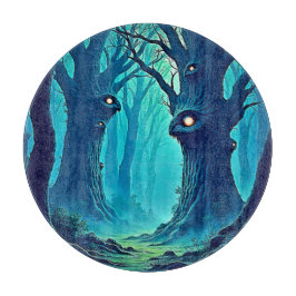 Eerie Woodland Eyes Snijplank