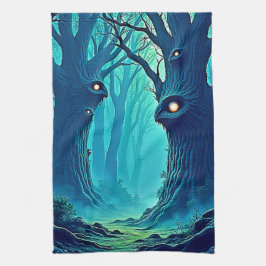 Eerie Woodland Eyes Theedoek