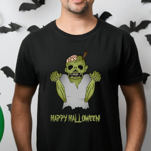 Eerie Zombie Green Undead Halloween Ghoul T-shirt