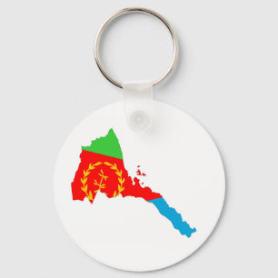 EEritrea vlag silhouette Sleutelhanger