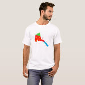 EEritrea vlag silhouette T-shirt (Voorkant volledig)