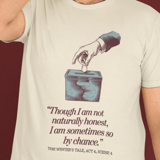 Eerlijk bij toeval: elegante retro t-shirt