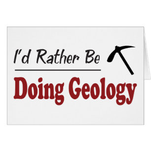 Eerlijk doe je geologie.