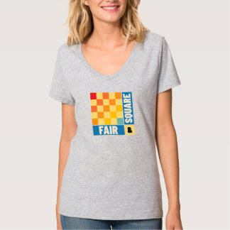 Eerlijk en vierkant T-shirt met kleuren