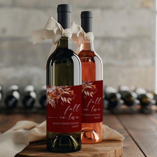 Eerlijk Gevallen Roestig Bordeaux Bloemige Bruilof Wijn Etiket