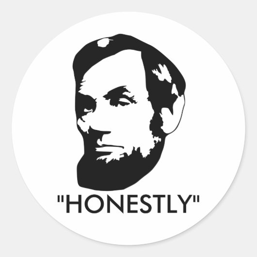 Eerlijk gezegd Abe Ronde Sticker (Voorkant)