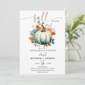 Eerlijk Gezegd | Bloemige Pompoen | Oefen Diner Kaart (Staand voorkant)