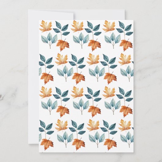 Eerlijk Gezegd | Bloemige Pompoen | Oefen Diner Kaart (Achterkant)