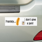 Eerlijk gezegd... geef ik geen jam! Bumpersticker (Op auto)