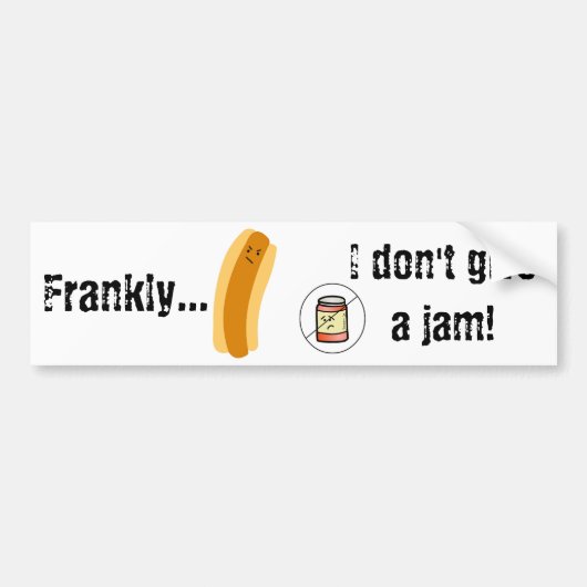 Eerlijk gezegd... geef ik geen jam! Bumpersticker (Voorkant)
