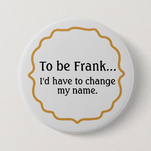 Eerlijk gezegd, Grappige Humor Ronde Button 7,6 Cm