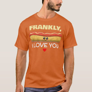 Eerlijk gezegd hou ik van je Schattigee Hotdog Pun T-shirt