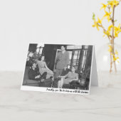 "Eerlijk gezegd, ja. We blijven bij de Joneses." Kaart (Gele Bloem)