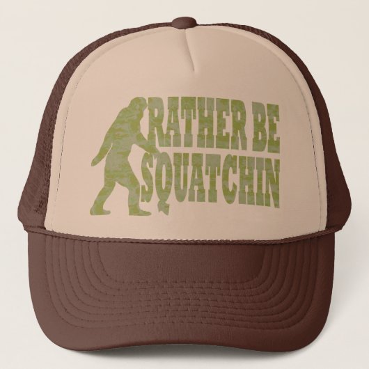 Eerlijk gezegd: squatchin, camo trucker pet (Voorkant)