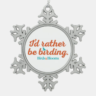 Eerlijk gezegd tin sneeuwvlok ornament