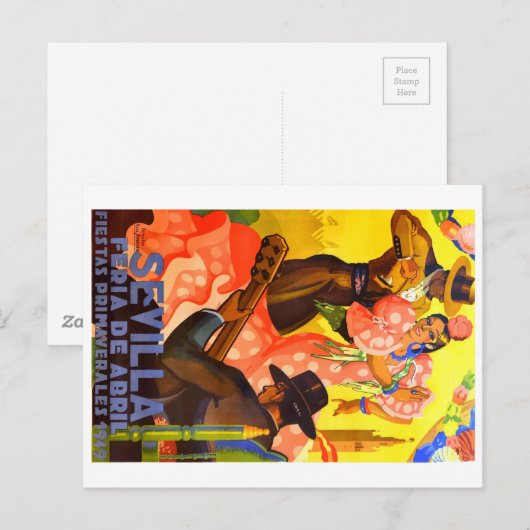 Eerlijk Poster Sevilla april 1949 Briefkaart (Voorkant / Achterkant)