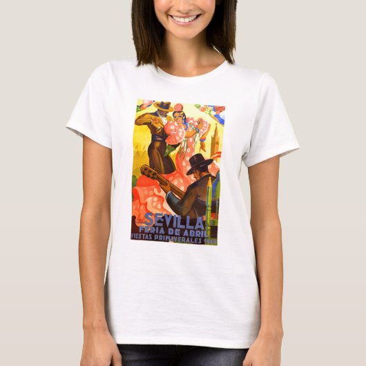 Eerlijk Poster Sevilla april 1949 T-shirt (Voorkant)