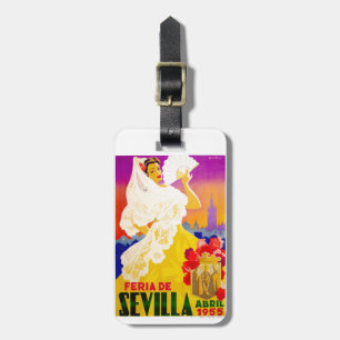 Eerlijk Poster Sevilla april 1955 Bagagelabel