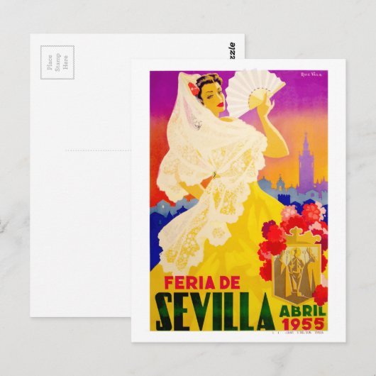 Eerlijk Poster Sevilla april 1955 Briefkaart (Voorkant / Achterkant)