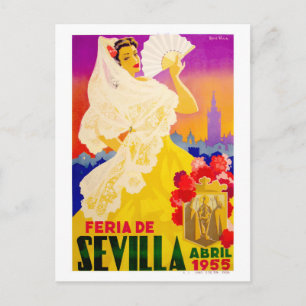 Eerlijk Poster Sevilla april 1955 Briefkaart