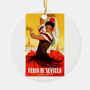 Eerlijk Poster Sevilla april 1959 Keramisch Ornament