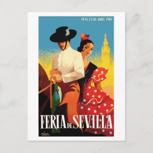 Eerlijk Poster Sevilla april 1961 Briefkaart