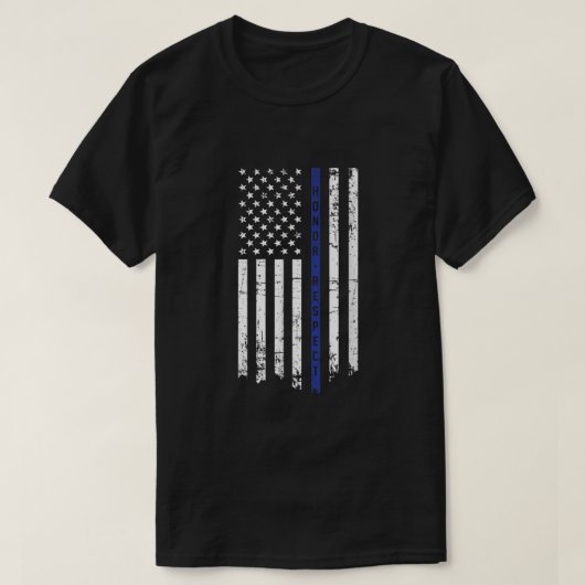 Eerlijk respect voor de politieagent voor de blauw t-shirt (Design voorkant)