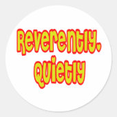 Eerlijk, rustig ronde sticker (Voorkant)