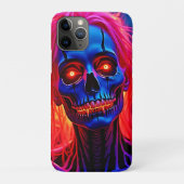 Eerlijk skelet met roze haarontwerp Case-Mate iPhone case (Achterkant)