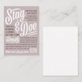 Eerlijk Ticket Stag & Doe (Voorkant / Achterkant)