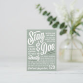 Eerlijk Ticket Stag & Doe (Staand voorkant)