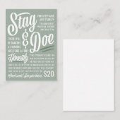 Eerlijk Ticket Stag & Doe (Voorkant / Achterkant)