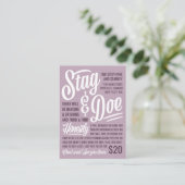 Eerlijk Ticket Stag & Doe (Staand voorkant)